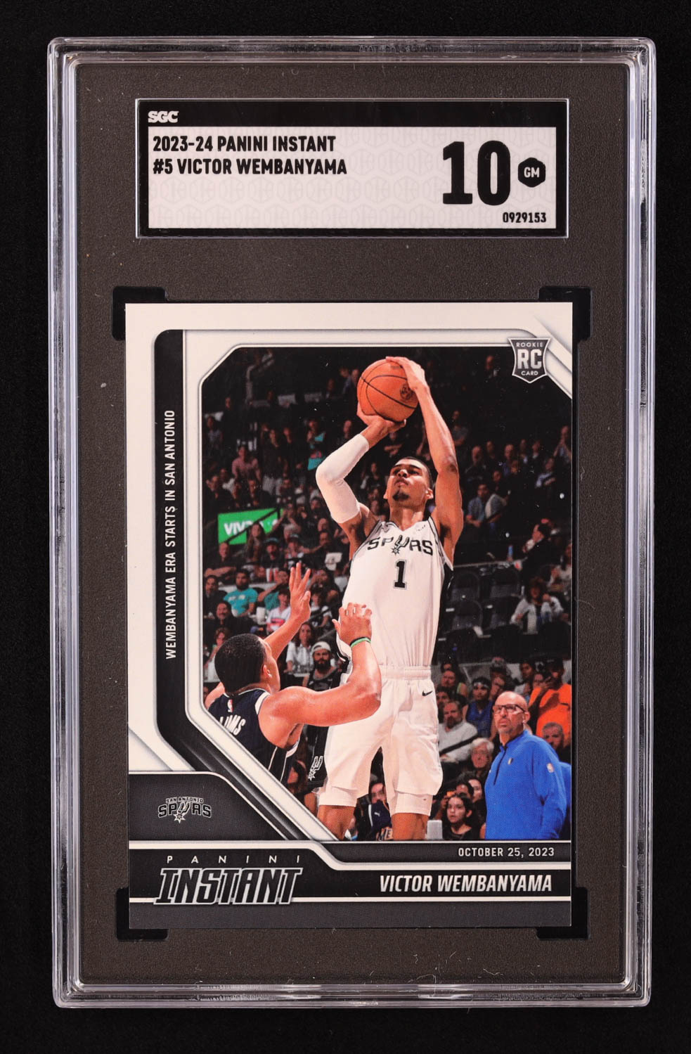 Victor Wembanyama 2023-24 Panini Instant #5 RC (SGC 10) at PristineAuction.com Victor Wembanyama 2023-24 Panini Instant #5 RC (SGC 10) at PristineAuction.com