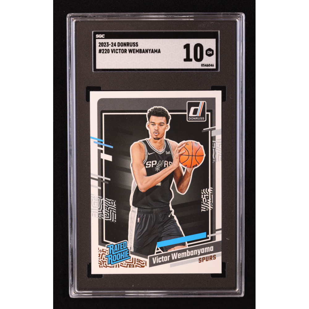 Victor Wembanyama 2023-24 Donruss #220 RC (SGC 10) at PristineAuction.com