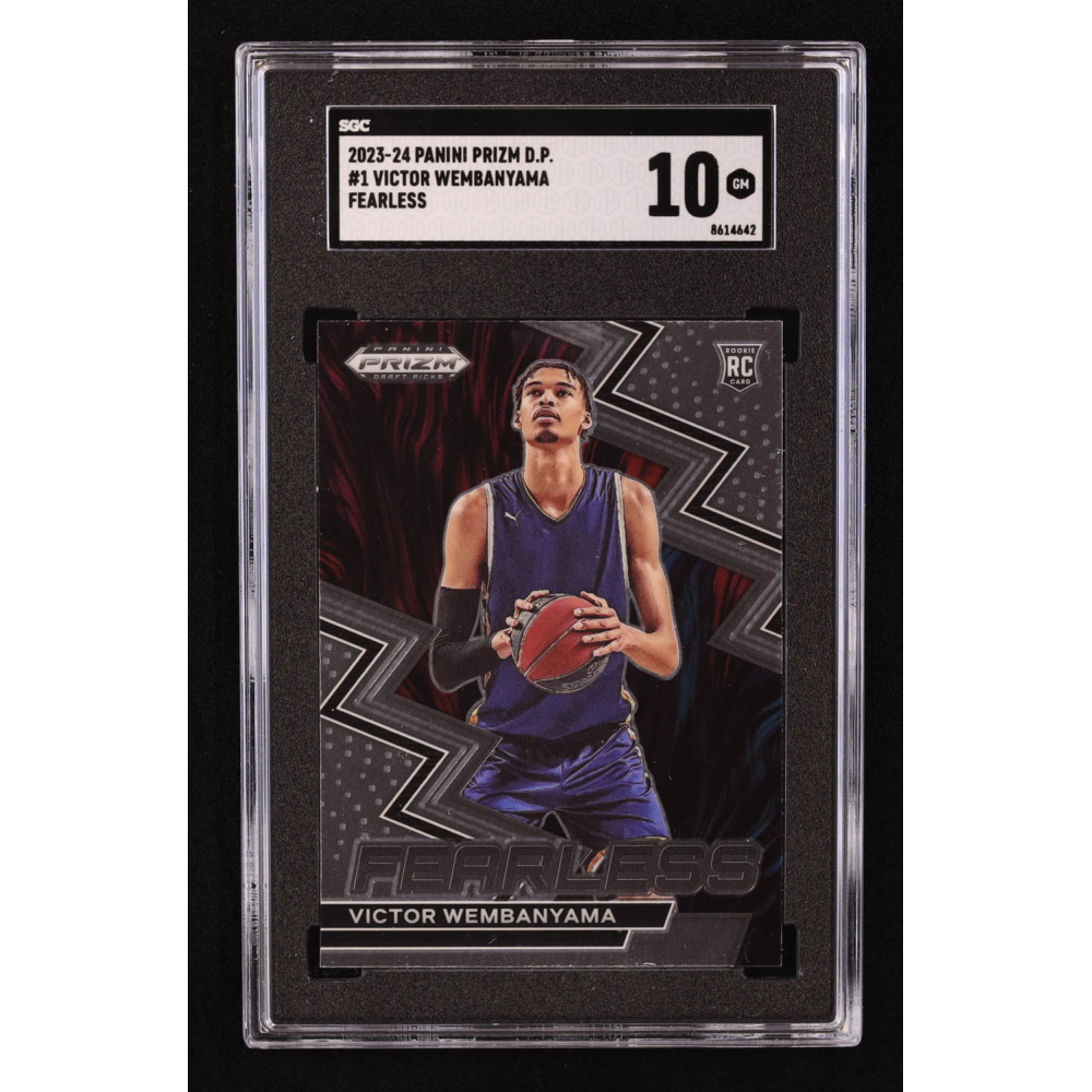Victor Wembanyama 2023-24 Panini Prizm Draft Picks Fearless #1 RC (SGC 10) at PristineAuction.com