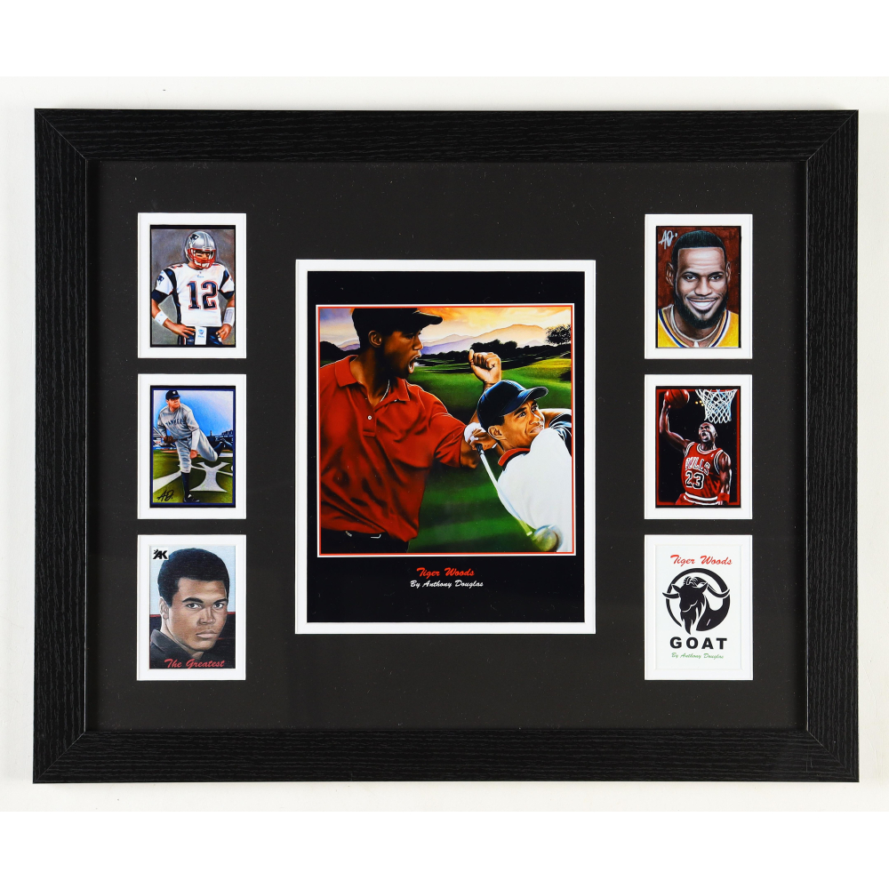 Anthony Douglas Signed LE "Tiger Woods The Goat Golf" Custom Framed