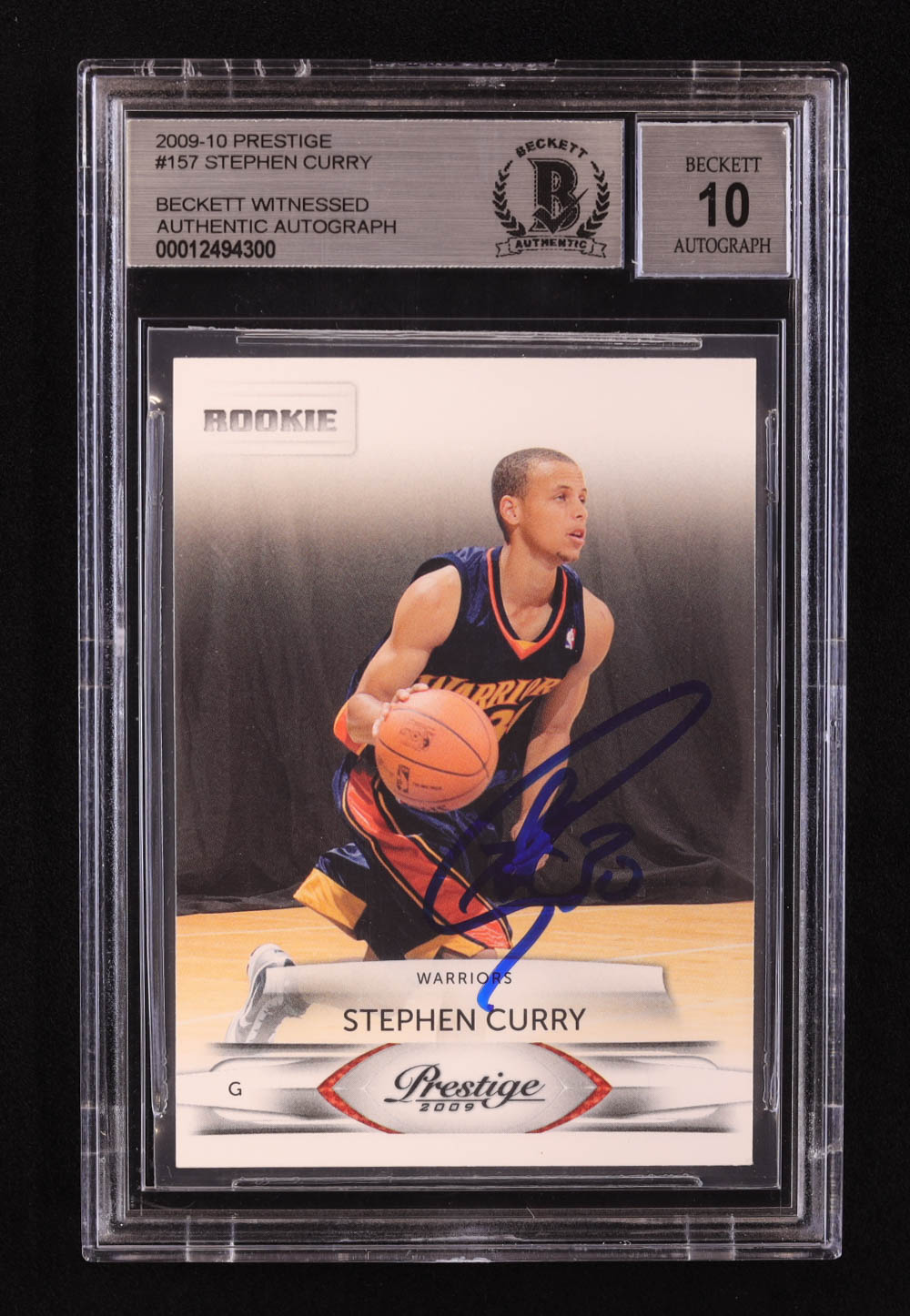 Stephen Curry Signed 2009-10 Prestige #157 RC (BGS | Autograph Graded BGS 10) at PristineAuction.com Stephen Curry Signed 2009-10 Prestige #157 RC (BGS | Autograph Graded BGS 10) at PristineAuction.com