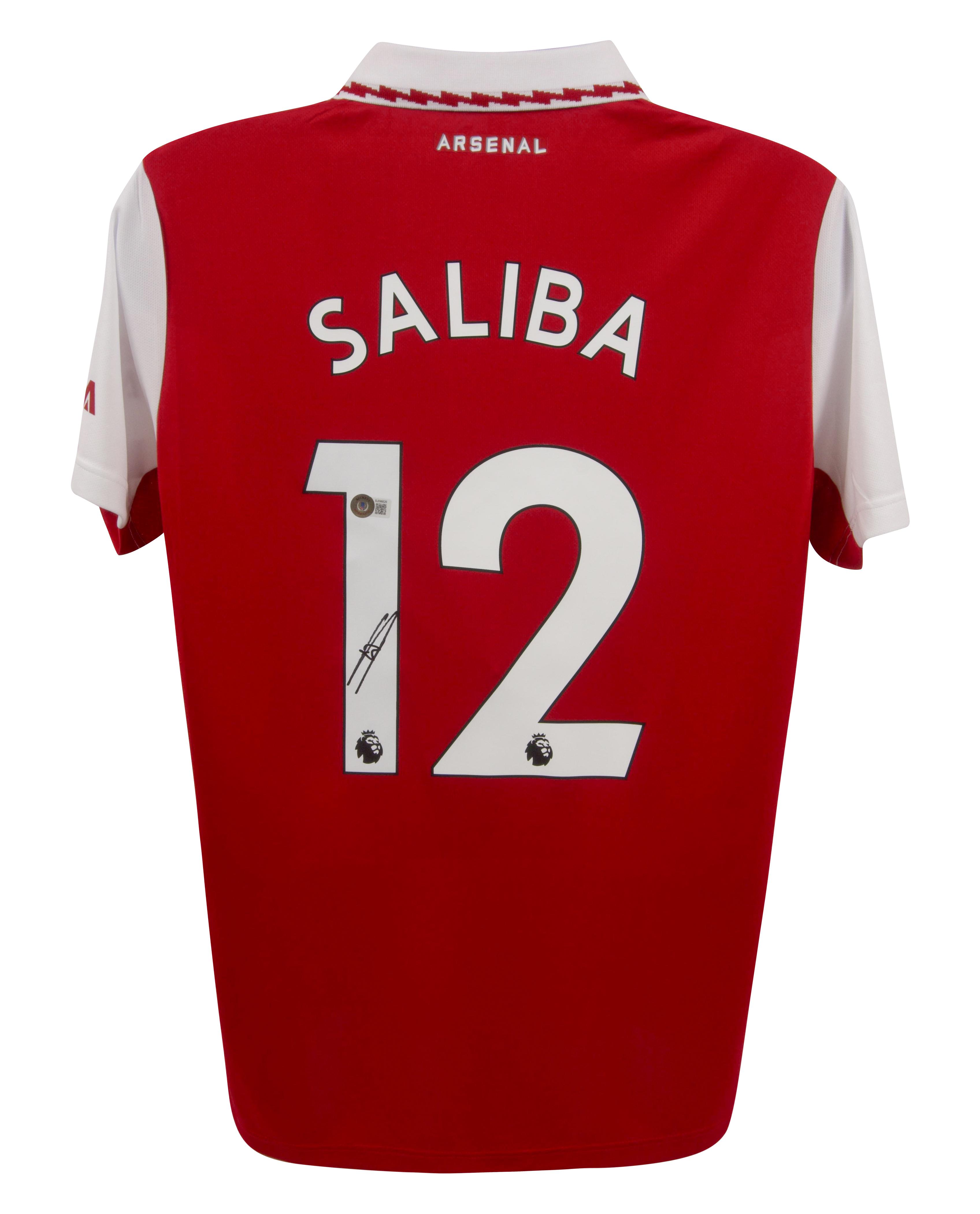 William Saliba Signed Arsenal jersey (Beckett) at PristineAuction.com William Saliba Signed Arsenal jersey (Beckett) at PristineAuction.com