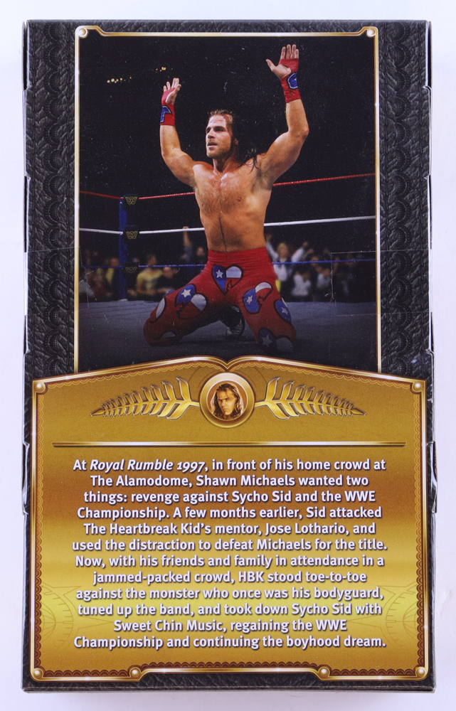 Shawn Michaels Signed WWE Defining Moments Action Figure Inscribed "HBK" (Beckett) at PristineAuction.com Shawn Michaels Signed WWE Defining Moments Action Figure Inscribed "HBK" (Beckett) at PristineAuction.com