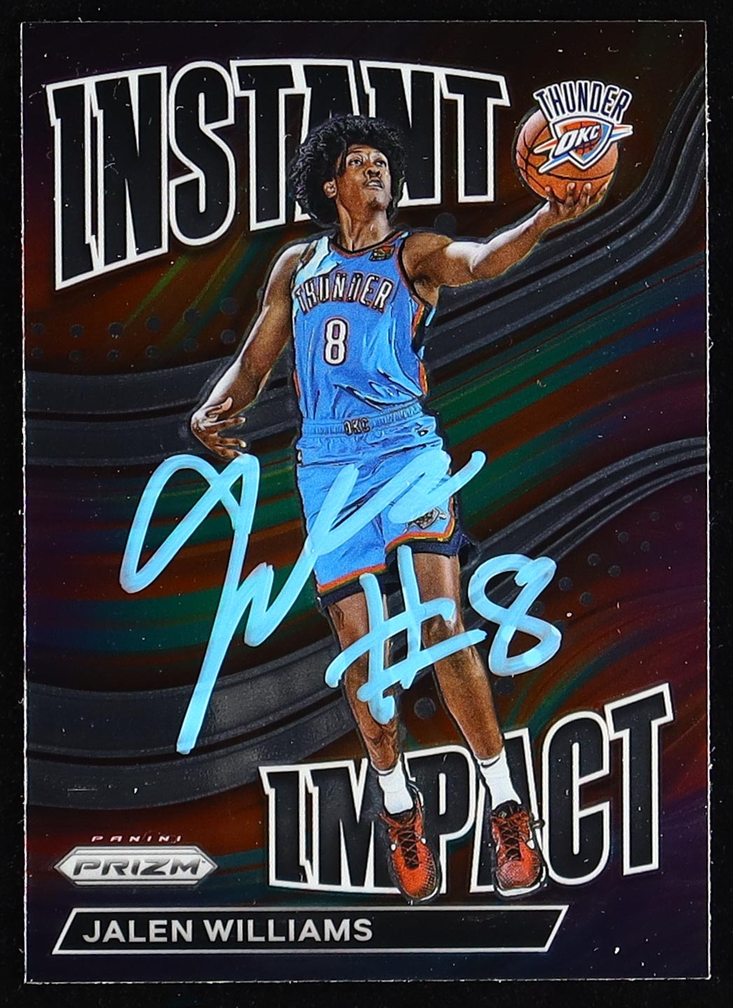 Jalen Williams Signed 2022-23 Panini Prizm Instant Impact #11 RC (PSA) at PristineAuction.com Jalen Williams Signed 2022-23 Panini Prizm Instant Impact #11 RC (PSA) at PristineAuction.com