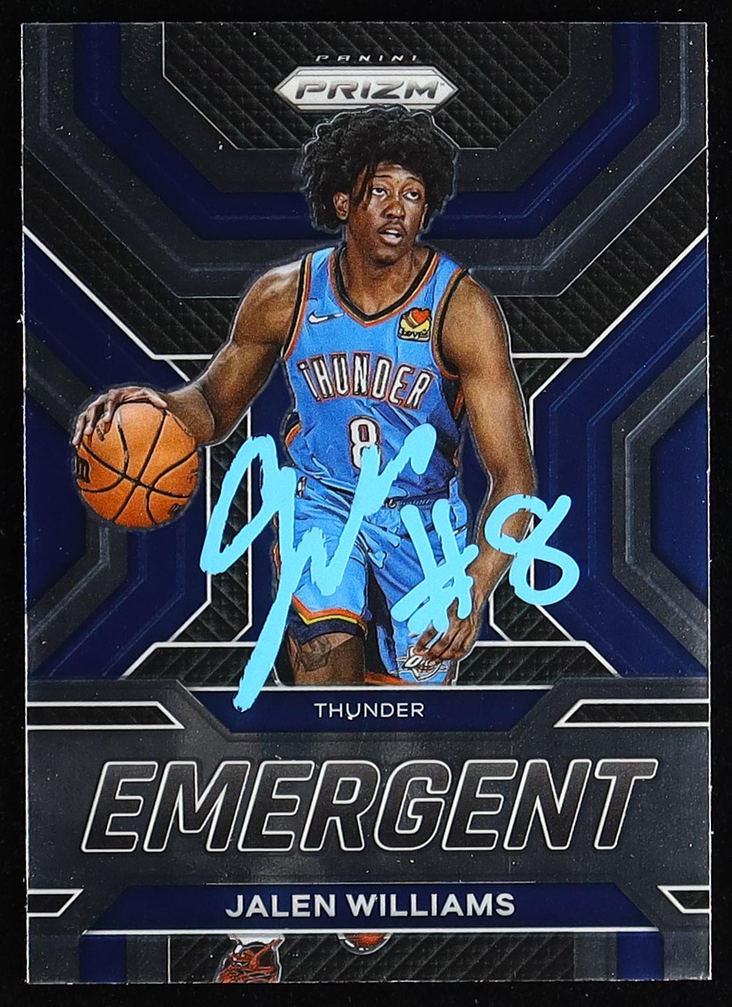 Jalen Williams Signed 2022-23 Panini Prizm Emergent #12 RC (PSA) at PristineAuction.com Jalen Williams Signed 2022-23 Panini Prizm Emergent #12 RC (PSA) at PristineAuction.com
