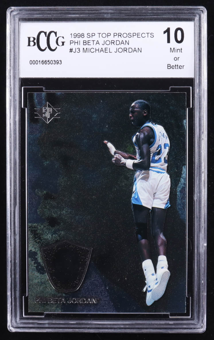 Michael Jordan 1998 SP Top Prospects Phi Beta Jordan #J3 (BCCG 10) at PristineAuction.com Michael Jordan 1998 SP Top Prospects Phi Beta Jordan #J3 (BCCG 10) at PristineAuction.com