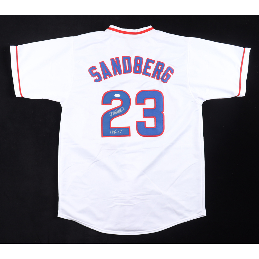 Ryne Sandberg Signed Jersey Inscribed "HOF 05" (JSA) at PristineAuction.com