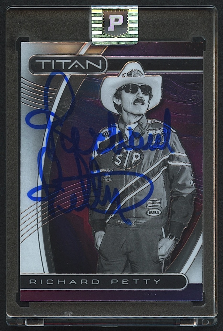 Richard Petty Signed 2021 Panini Chronicles Titan #11 (PA Encapsulated) at PristineAuction.com Richard Petty Signed 2021 Panini Chronicles Titan #11 (PA Encapsulated) at PristineAuction.com