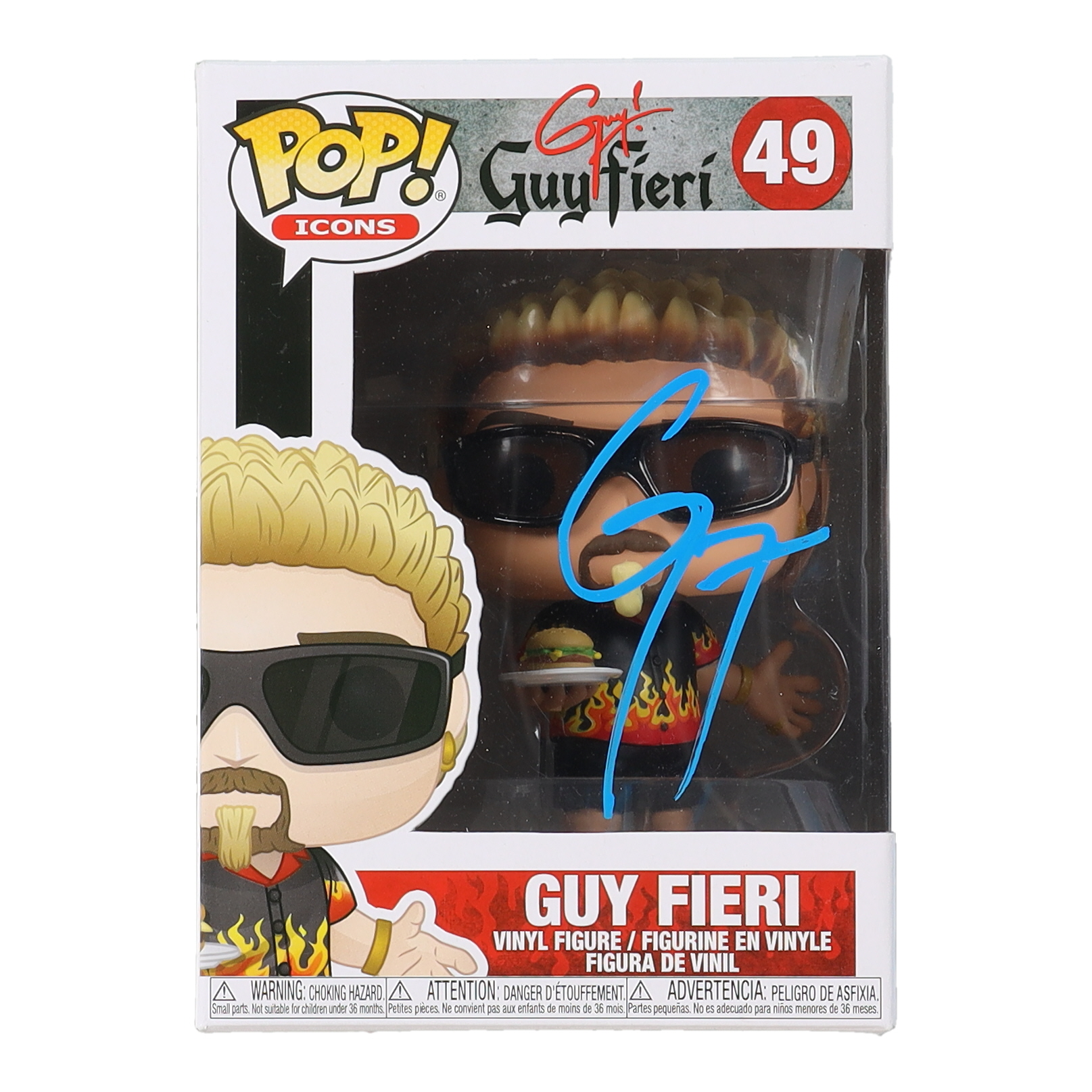 Guy Fieri Signed "Guy! Guy Fieri" #49 Guy Fieri Funko Pop! Vinyl Figure (Beckett) at PristineAuction.com Guy Fieri Signed "Guy! Guy Fieri" #49 Guy Fieri Funko Pop! Vinyl Figure (Beckett) at PristineAuction.com