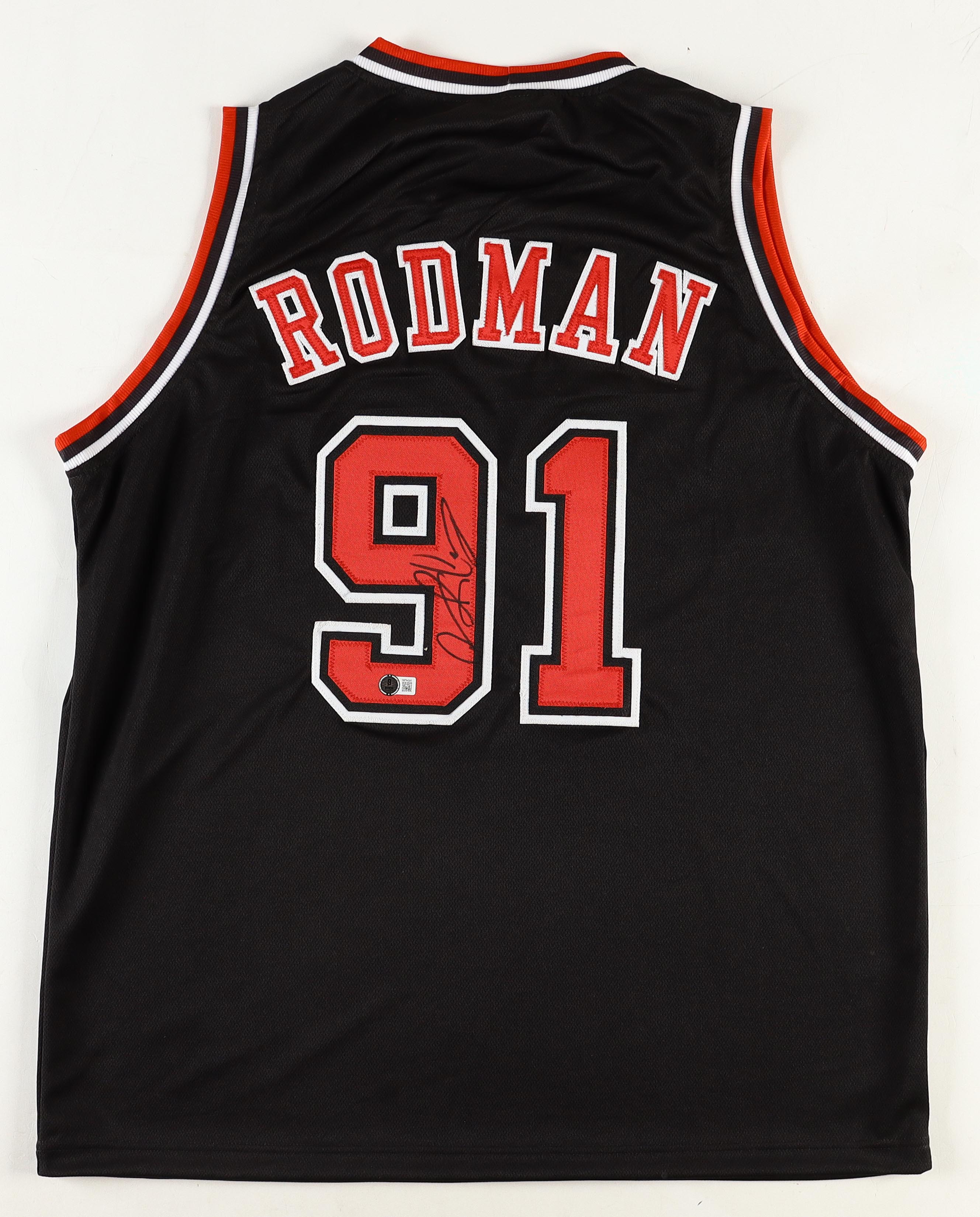 Dennis Rodman Signed Jersey (Beckett) at PristineAuction.com Dennis Rodman Signed Jersey (Beckett) at PristineAuction.com