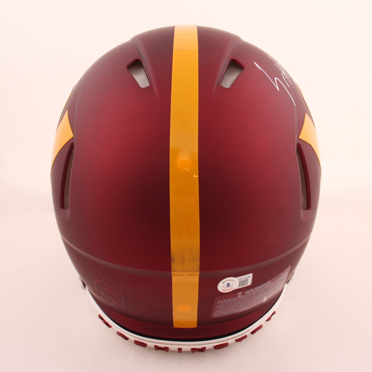 Sam Howell Signed Commanders Full-Size Authentic On-Field Speed Helmet Inscribed "HTTC!" (Beckett) at PristineAuction.com Sam Howell Signed Commanders Full-Size Authentic On-Field Speed Helmet Inscribed "HTTC!" (Beckett) at PristineAuction.com