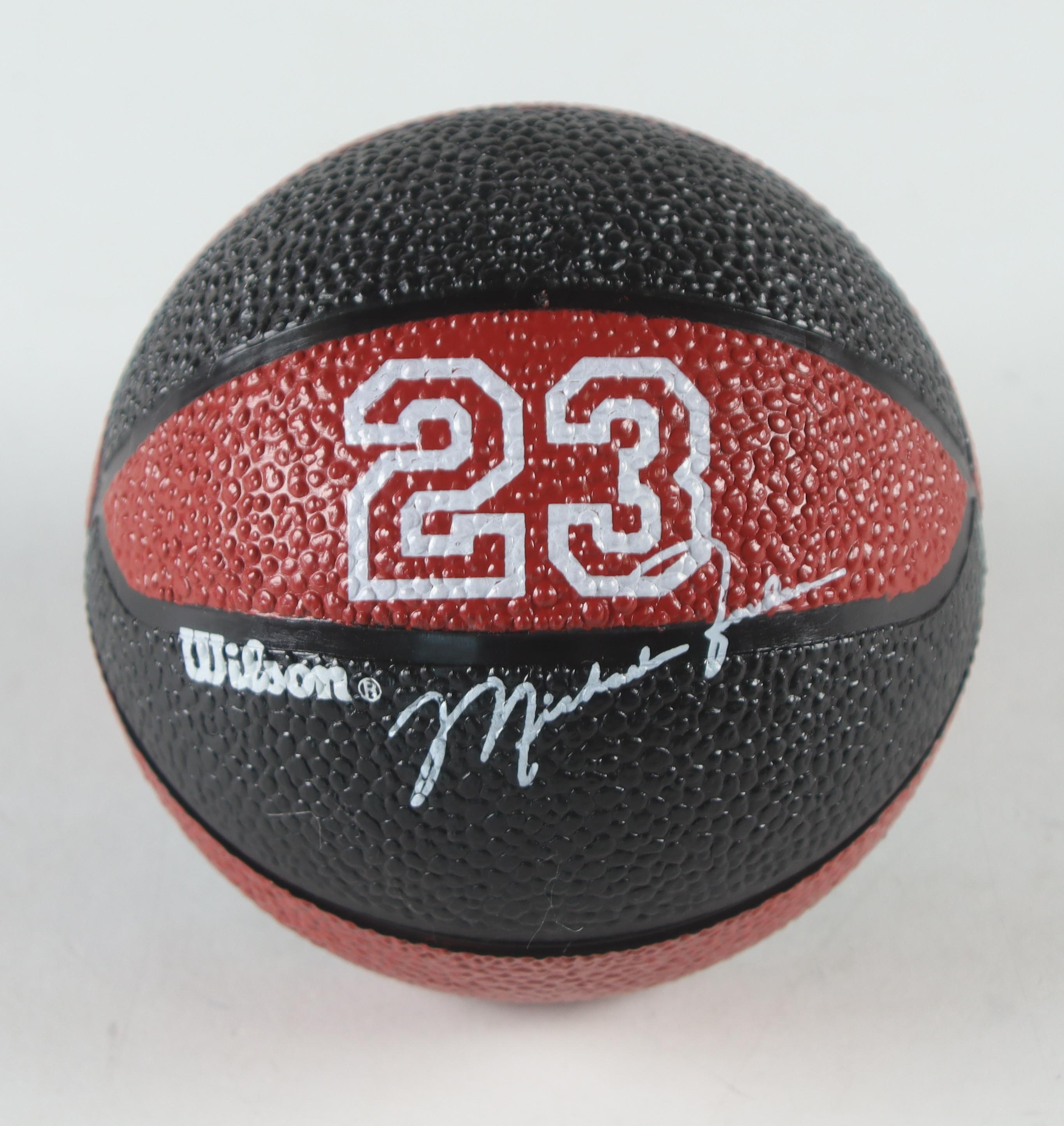 Michael Jordan Wilson Commemorative Watch in Original Mini Basketball Display Case at PristineAuction.com Michael Jordan Wilson Commemorative Watch in Original Mini Basketball Display Case at PristineAuction.com