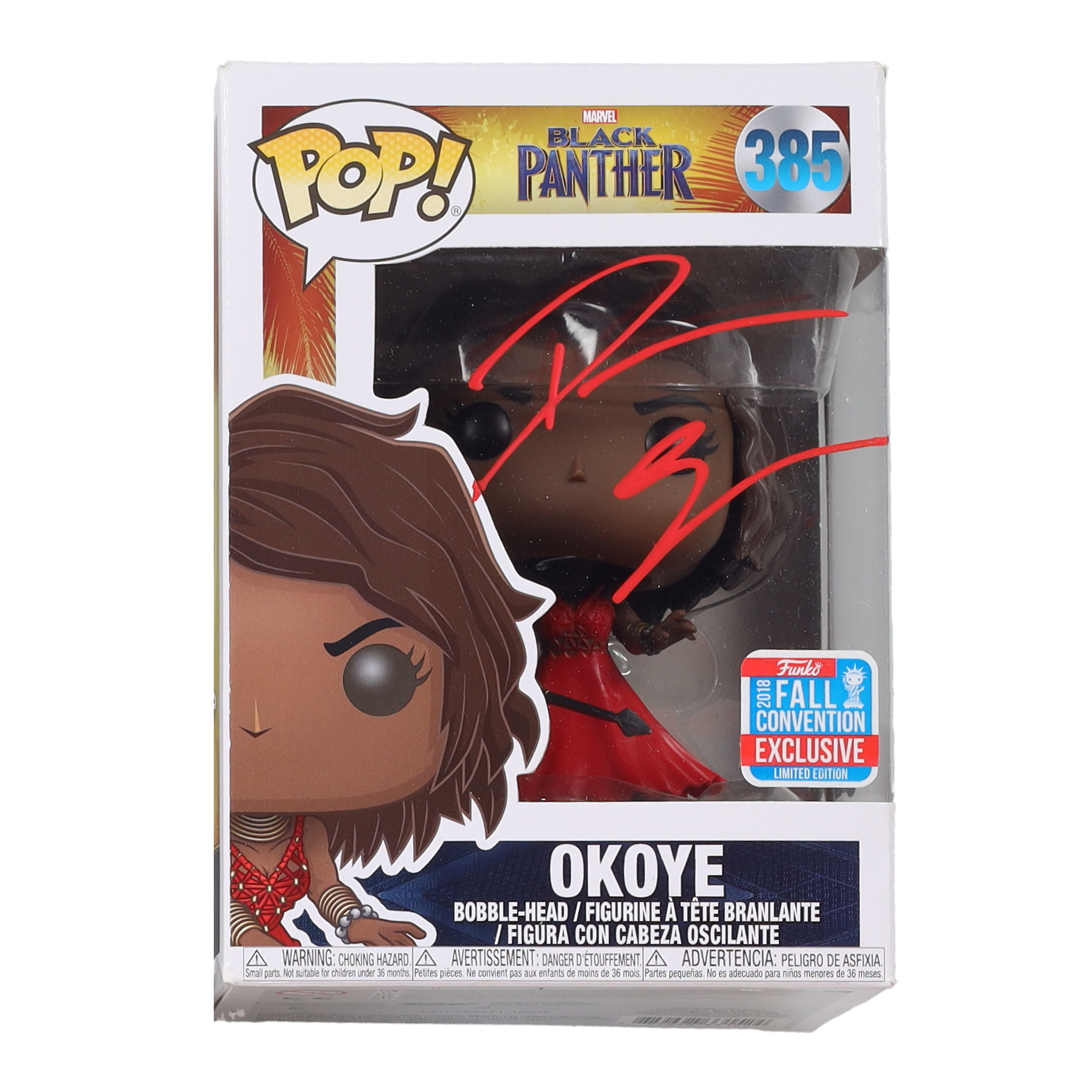 Danai Gurira Signed "Black Panther: Wakanda Forever" #385 Okoye Funko Pop! Vinyl Figure (Beckett) at PristineAuction.com Danai Gurira Signed "Black Panther: Wakanda Forever" #385 Okoye Funko Pop! Vinyl Figure (Beckett) at PristineAuction.com
