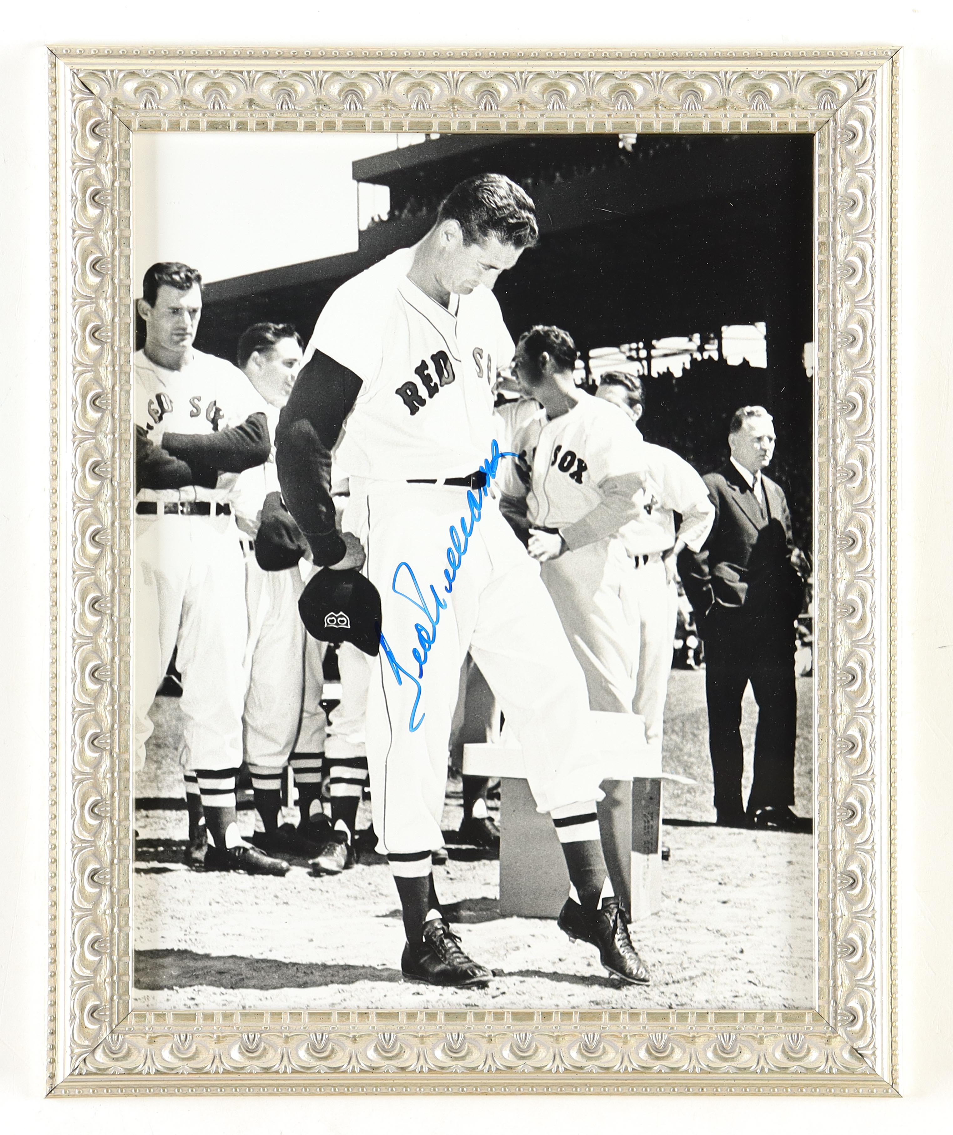 Ted Williams Signed Custom Framed Photo Display (PSA) at PristineAuction.com Ted Williams Signed Custom Framed Photo Display (PSA) at PristineAuction.com