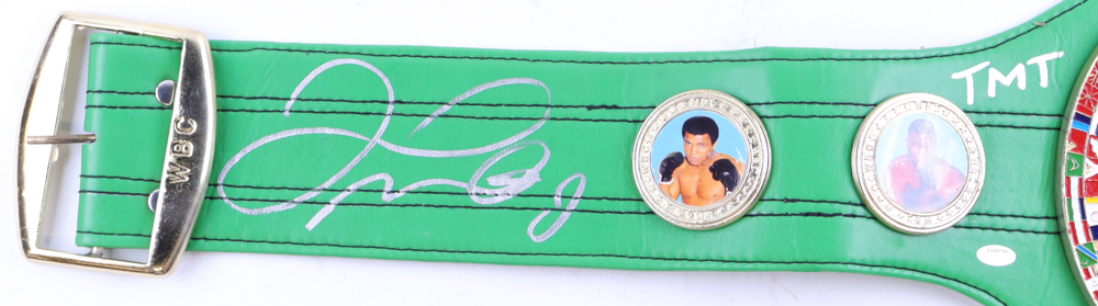Floyd Mayweather Jr. Signed WBC Championship Belt Inscribed "TMT" (Schwartz Sports) at PristineAuction.com Floyd Mayweather Jr. Signed WBC Championship Belt Inscribed "TMT" (Schwartz Sports) at PristineAuction.com