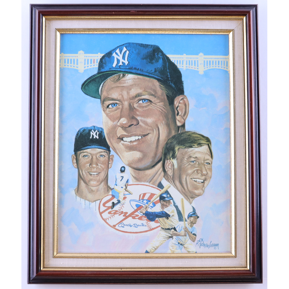 Mickey Mantle "An All American Legend - The Mick" Custom Framed Print ...