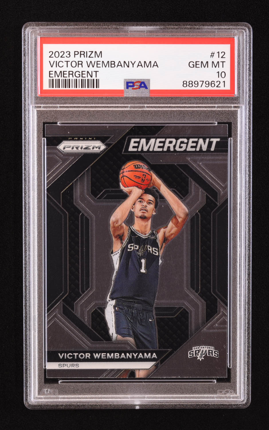 Victor Wembanyama 2023-24 Panini Prizm Emergent #12 RC (PSA 10) at PristineAuction.com Victor Wembanyama 2023-24 Panini Prizm Emergent #12 RC (PSA 10) at PristineAuction.com