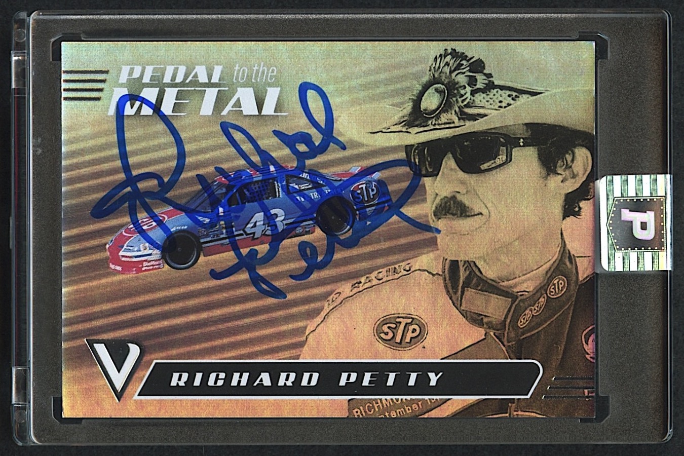 Richard Petty Signed 2021 Panini Chronicles Victory Pedal to the Metal #11 (PA Encapsulated) at PristineAuction.com Richard Petty Signed 2021 Panini Chronicles Victory Pedal to the Metal #11 (PA Encapsulated) at PristineAuction.com
