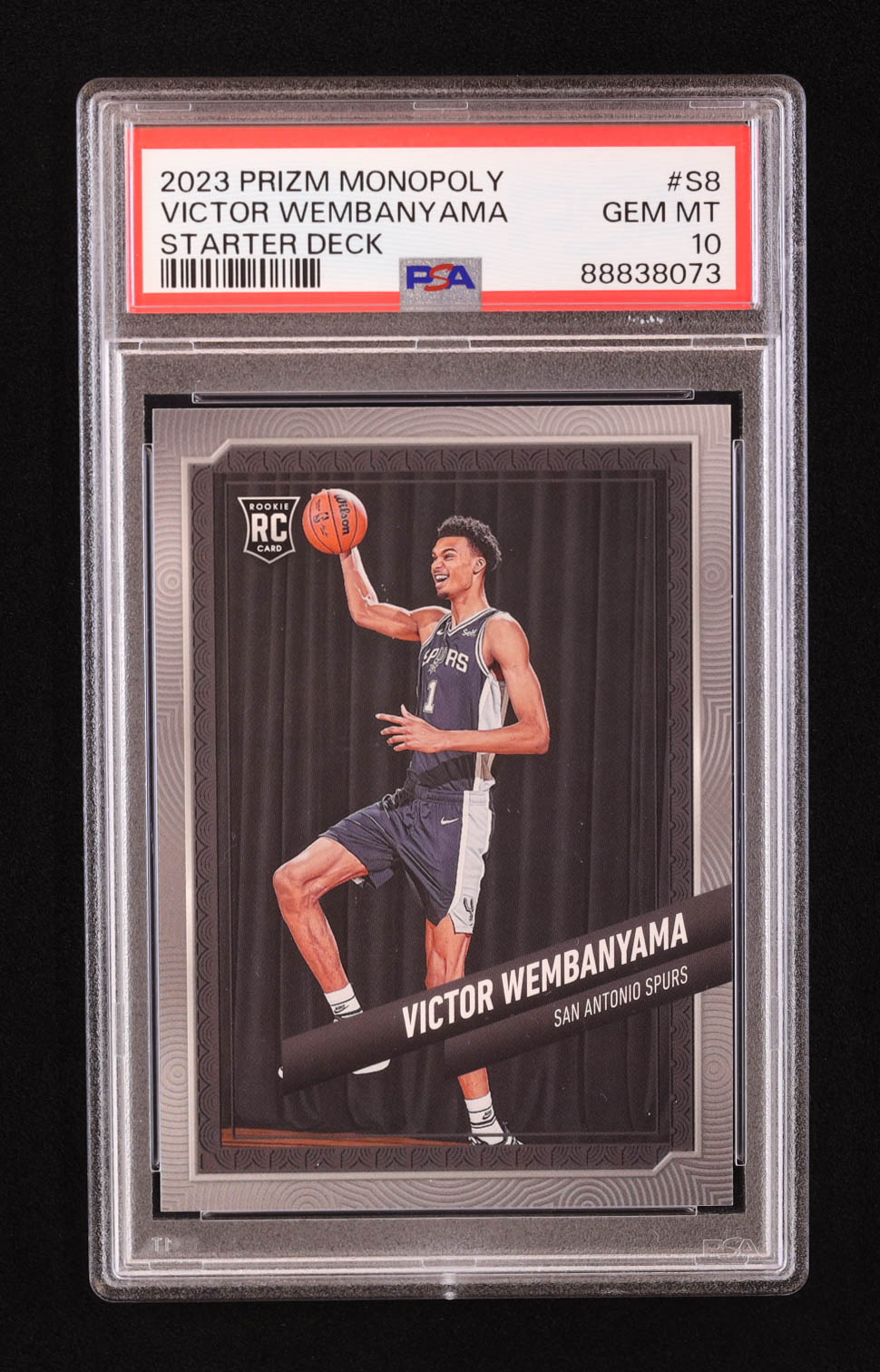 Victor Wembanyama 2023-24 Panini Prizm Monopoly Starter Deck #S8 RC (PSA 10) at PristineAuction.com Victor Wembanyama 2023-24 Panini Prizm Monopoly Starter Deck #S8 RC (PSA 10) at PristineAuction.com