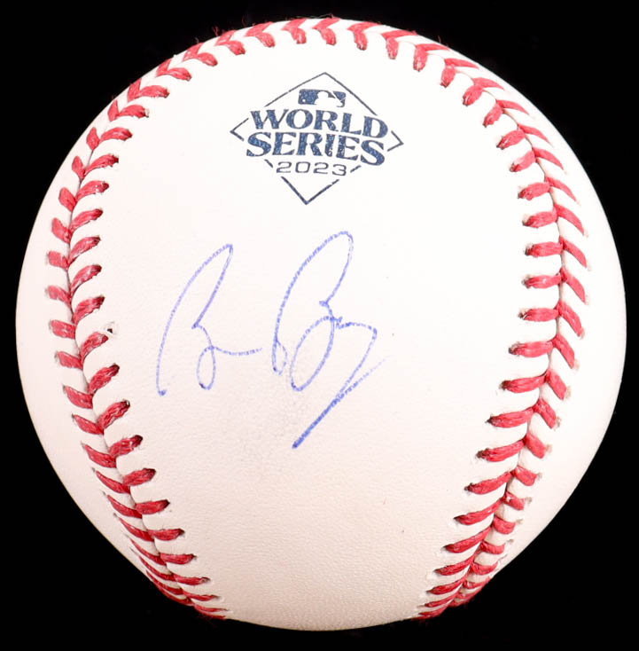 Bruce Bochy Signed 2023 World Series Logo Baseball (JSA) at PristineAuction.com Bruce Bochy Signed 2023 World Series Logo Baseball (JSA) at PristineAuction.com