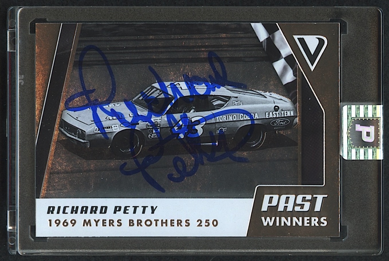 Richard Petty Signed 2019 Panini Victory Lane #99 (PA Encapsulated) at PristineAuction.com Richard Petty Signed 2019 Panini Victory Lane #99 (PA Encapsulated) at PristineAuction.com