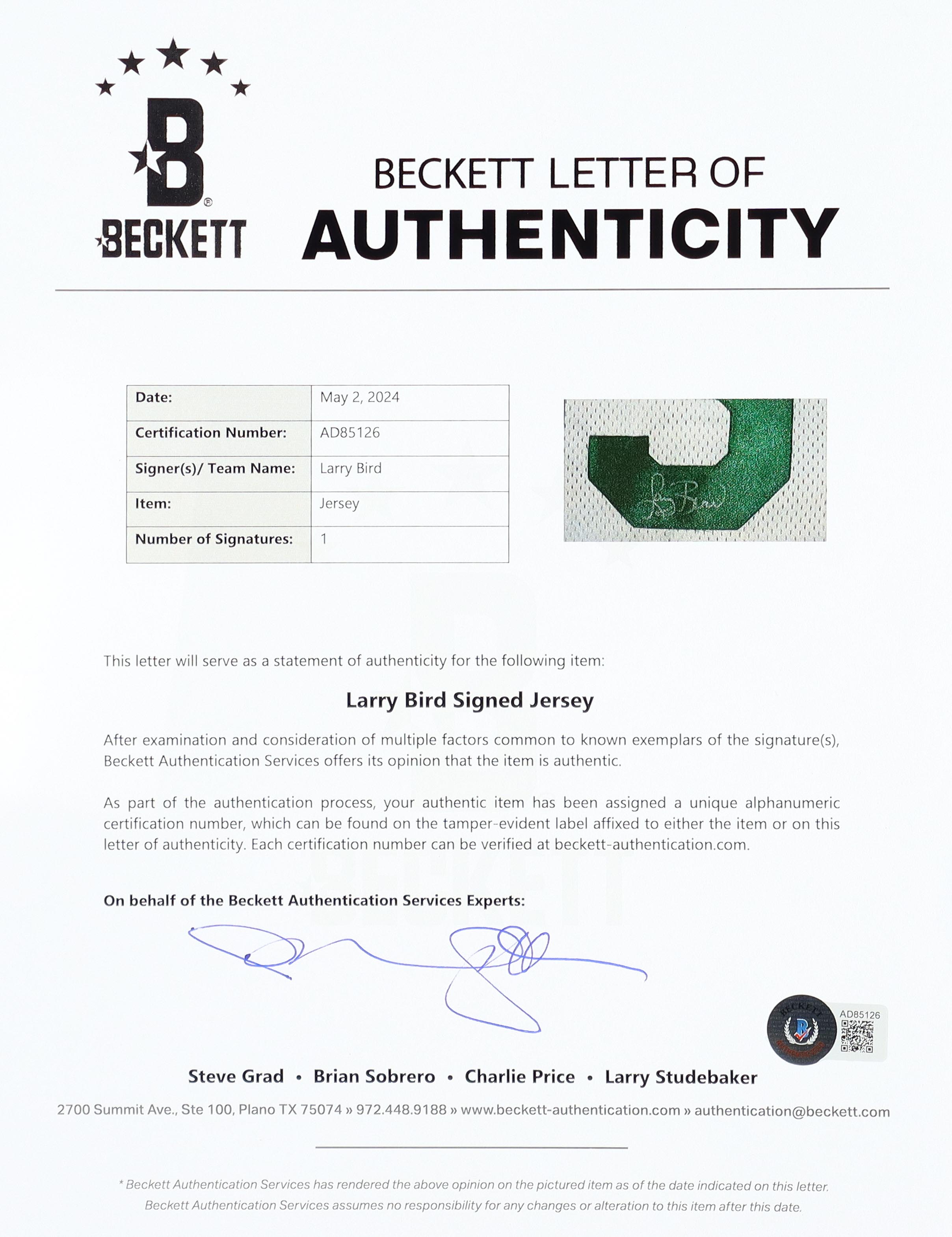 Larry Bird Signed Custom Framed Jersey Display (Beckett & PSA) at PristineAuction.com Larry Bird Signed Custom Framed Jersey Display (Beckett & PSA) at PristineAuction.com