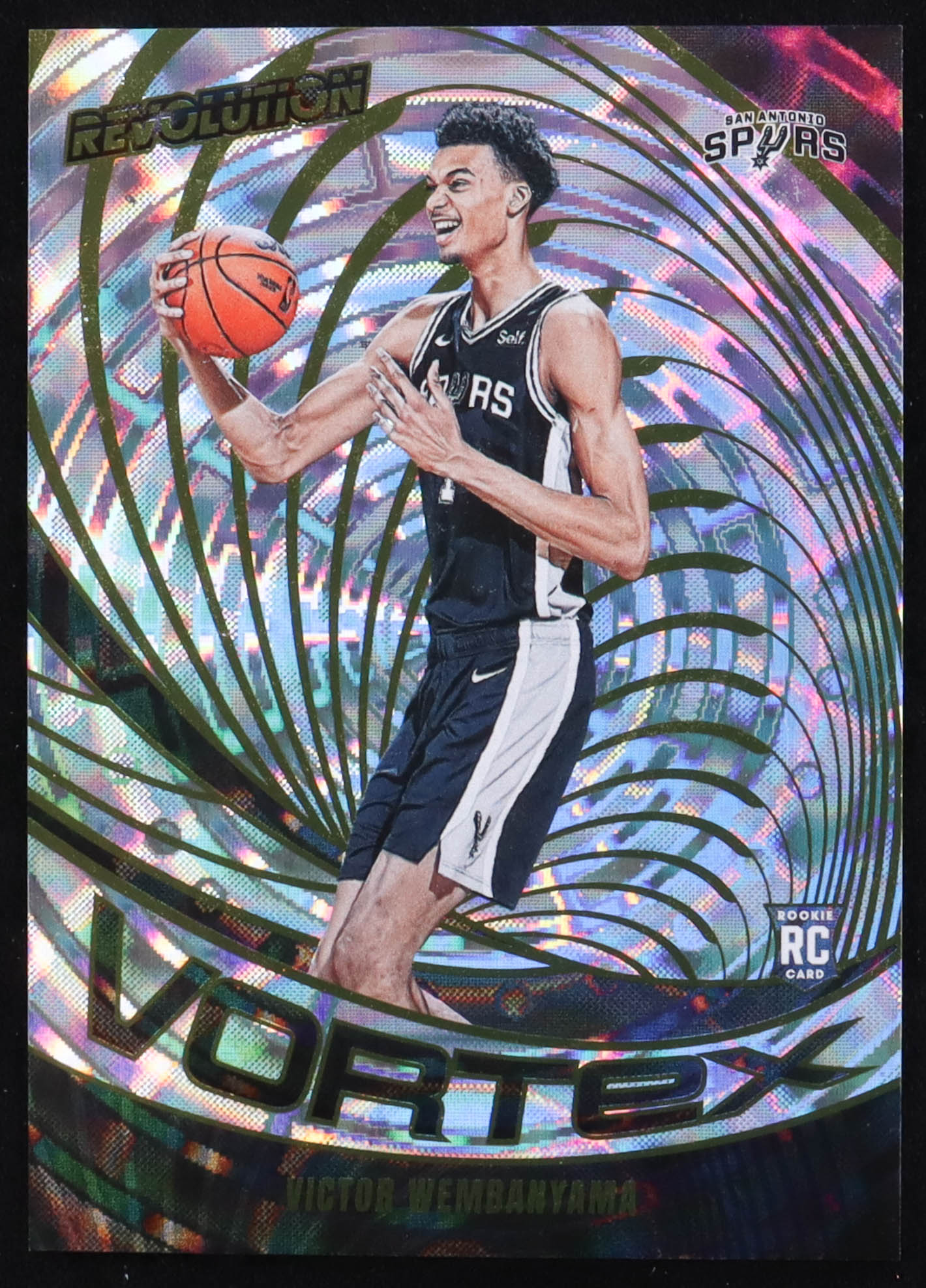 Victor Wembanyama 2023-24 Panini Revolution Vortex Fractal #1 RC at PristineAuction.com Victor Wembanyama 2023-24 Panini Revolution Vortex Fractal #1 RC at PristineAuction.com