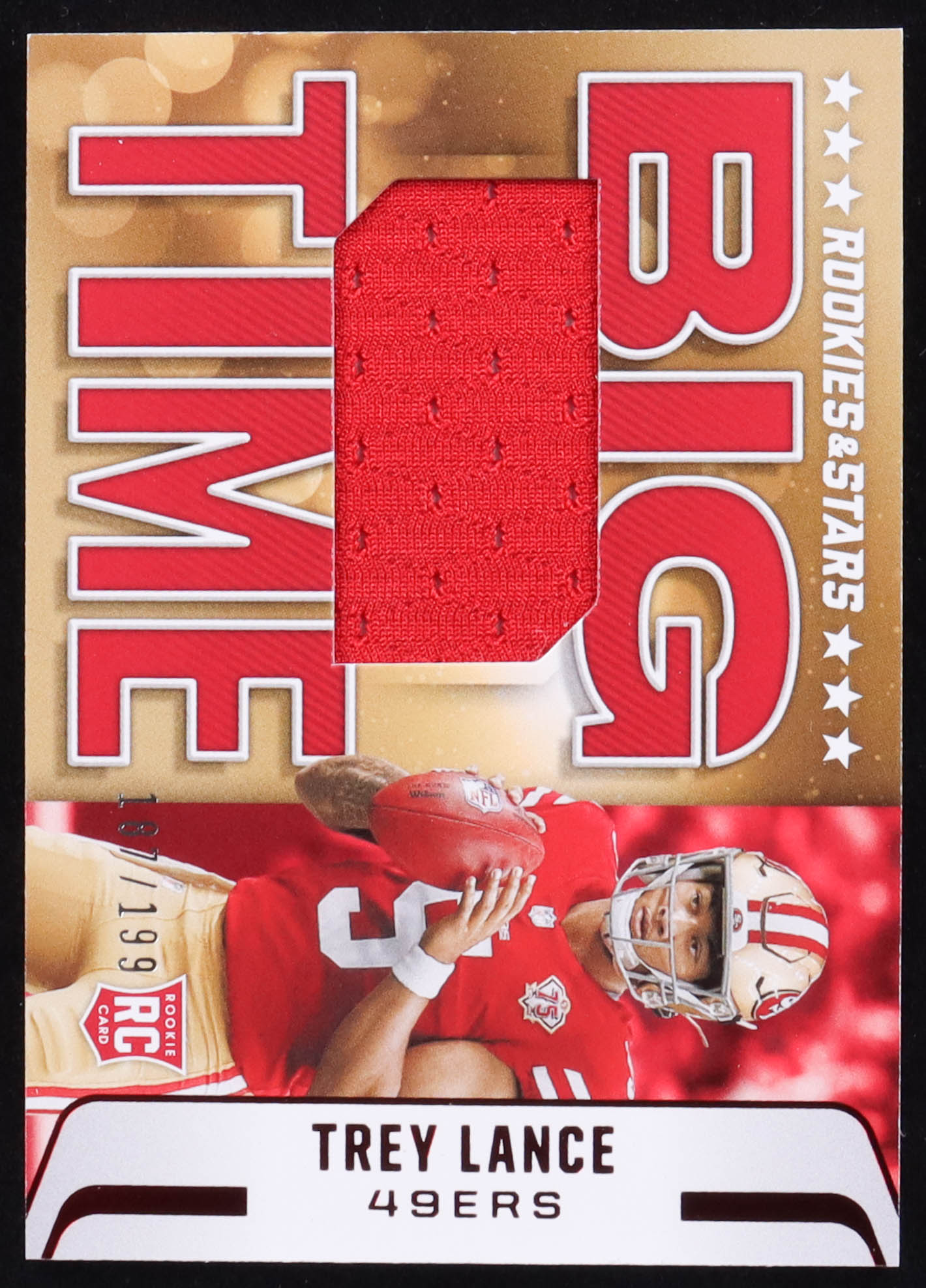 Trey Lance 2021 Rookies and Stars Big Time Jerseys #3 RC #187/199 at PristineAuction.com Trey Lance 2021 Rookies and Stars Big Time Jerseys #3 RC #187/199 at PristineAuction.com