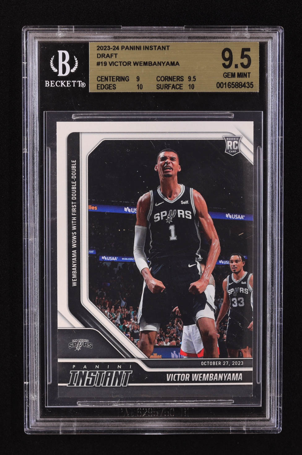 Victor Wembanyama 2023-24 Panini Instant Draft #19 RC (BGS 9.5) at PristineAuction.com Victor Wembanyama 2023-24 Panini Instant Draft #19 RC (BGS 9.5) at PristineAuction.com