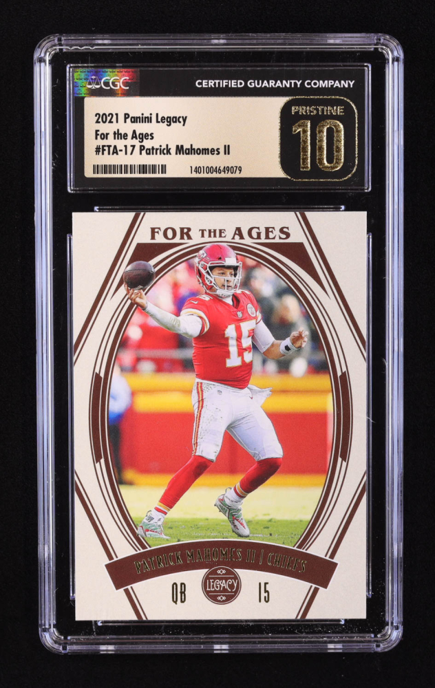 thumbnail image 2 of 2021 Panini Absolute #1 Patrick Mahomes II MGS Graded 10 GEM MINT KC Chiefs 2 of 6