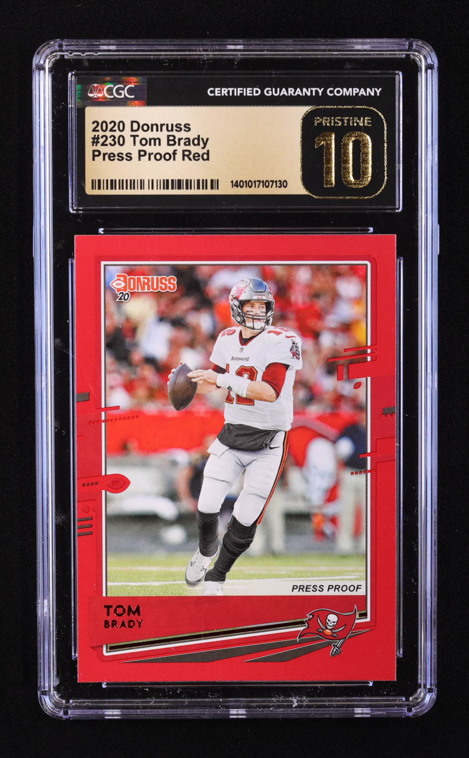 Tom Brady 2020 Donruss Press Proof Red #230A (CGC 10) at PristineAuction.com Tom Brady 2020 Donruss Press Proof Red #230A (CGC 10) at PristineAuction.com
