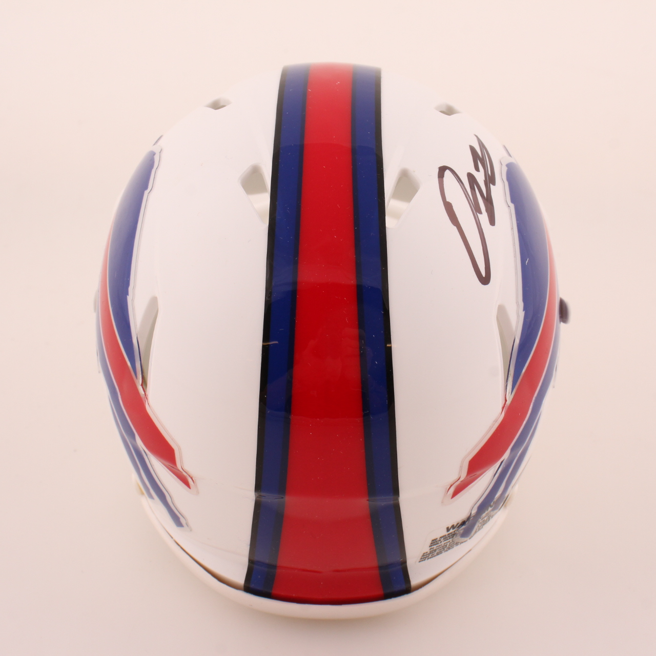Damien Harris Signed Bills Speed Mini Helmet (Beckett) at PristineAuction.com Damien Harris Signed Bills Speed Mini Helmet (Beckett) at PristineAuction.com