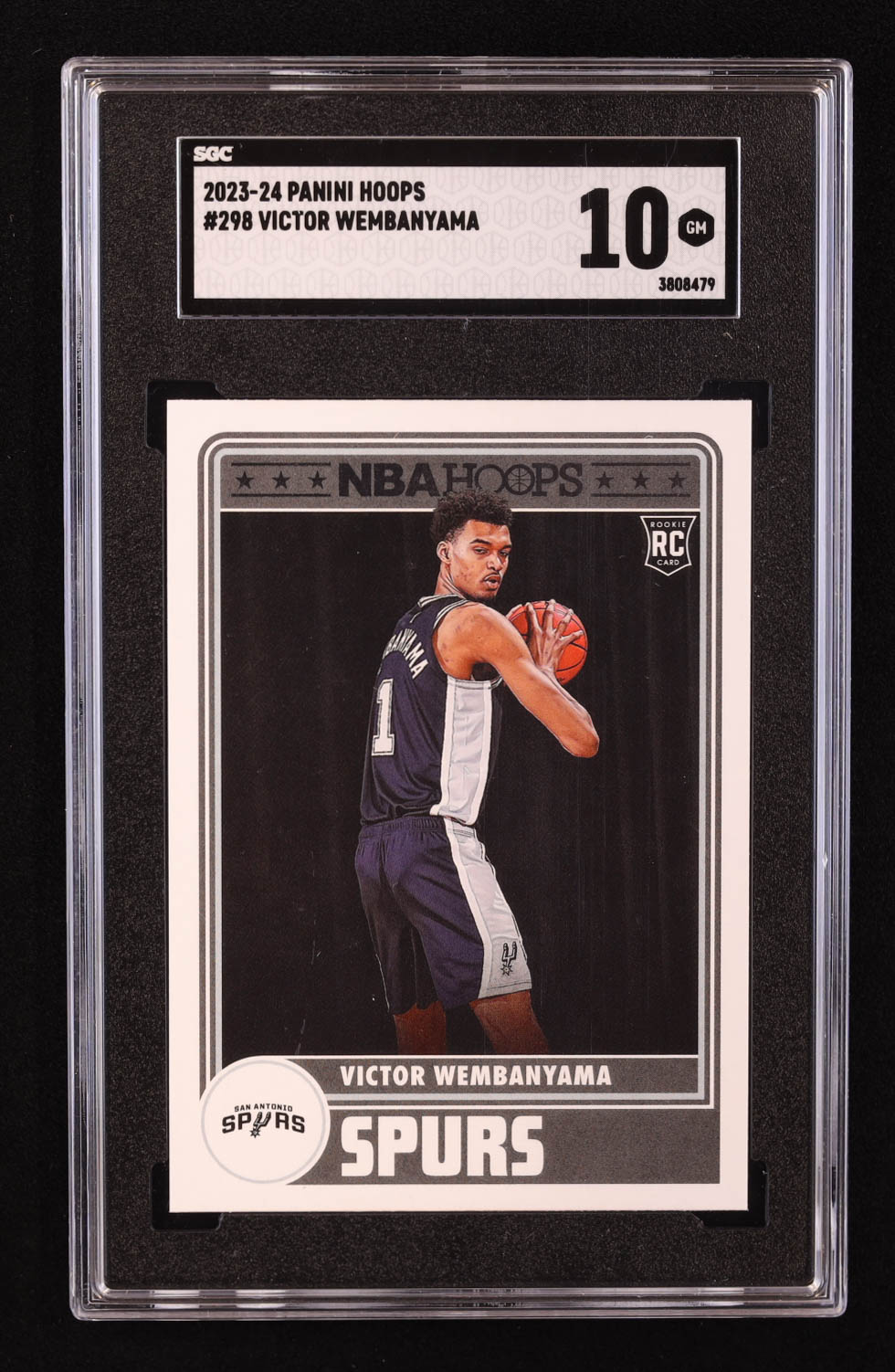 Victor Wembanyama 2023-24 Hoops #298 RC (SGC 10) at PristineAuction.com Victor Wembanyama 2023-24 Hoops #298 RC (SGC 10) at PristineAuction.com
