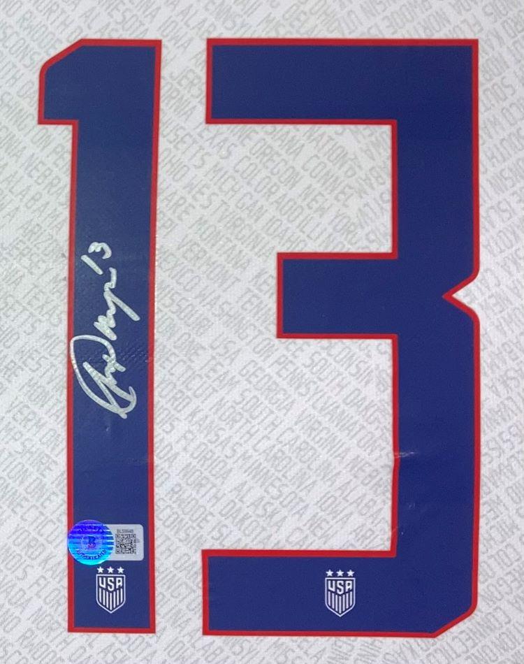 Alex Morgan Signed Team USA Custom Framed Jersey (Beckett) at PristineAuction.com Alex Morgan Signed Team USA Custom Framed Jersey (Beckett) at PristineAuction.com