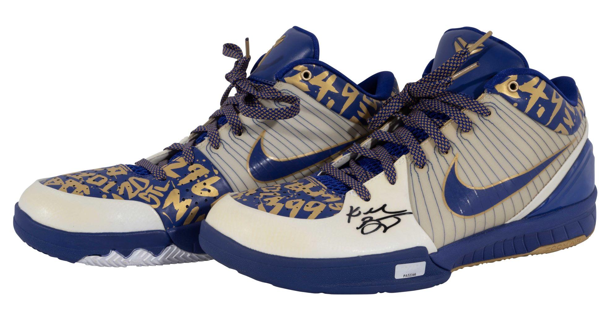 Kobe Bryant Signed 2009 NBA Finals Pair of Nike Zoom Kobe IV Sneakers (Panini) at PristineAuction.com Kobe Bryant Signed 2009 NBA Finals Pair of Nike Zoom Kobe IV Sneakers (Panini) at PristineAuction.com