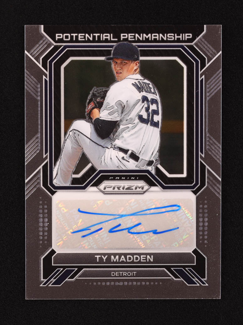 Ty Madden 2023 Panini Prizm Potential Penmanship #28 at PristineAuction.com Ty Madden 2023 Panini Prizm Potential Penmanship #28 at PristineAuction.com