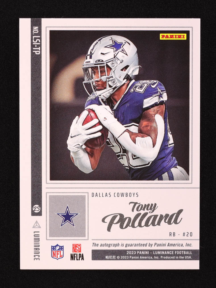 Tony Pollard 2023 Panini Luminance Light Speed Ink Gold #5 #06/50 at PristineAuction.com Tony Pollard 2023 Panini Luminance Light Speed Ink Gold #5 #06/50 at PristineAuction.com