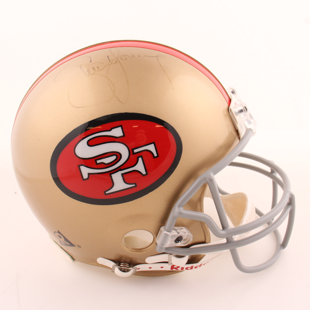 Steve Young Signed 49ers Full-Size Authentic On-Field Helmet (Beckett) at PristineAuction.com Steve Young Signed 49ers Full-Size Authentic On-Field Helmet (Beckett) at PristineAuction.com