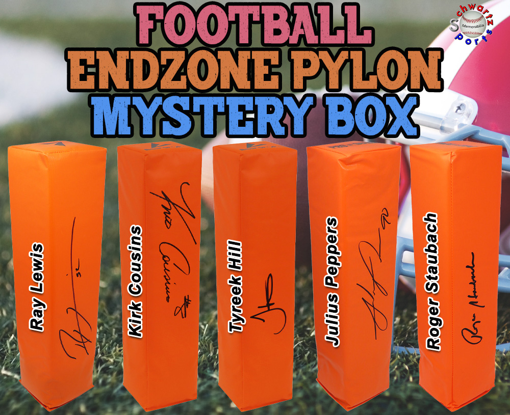 Football Endzone Pylon Signed Mystery Box - Series 17 (Limited to 150) – Schwartz Sports at PristineAuction.com Football Endzone Pylon Signed Mystery Box - Series 17 (Limited to 150) – Schwartz Sports at PristineAuction.com