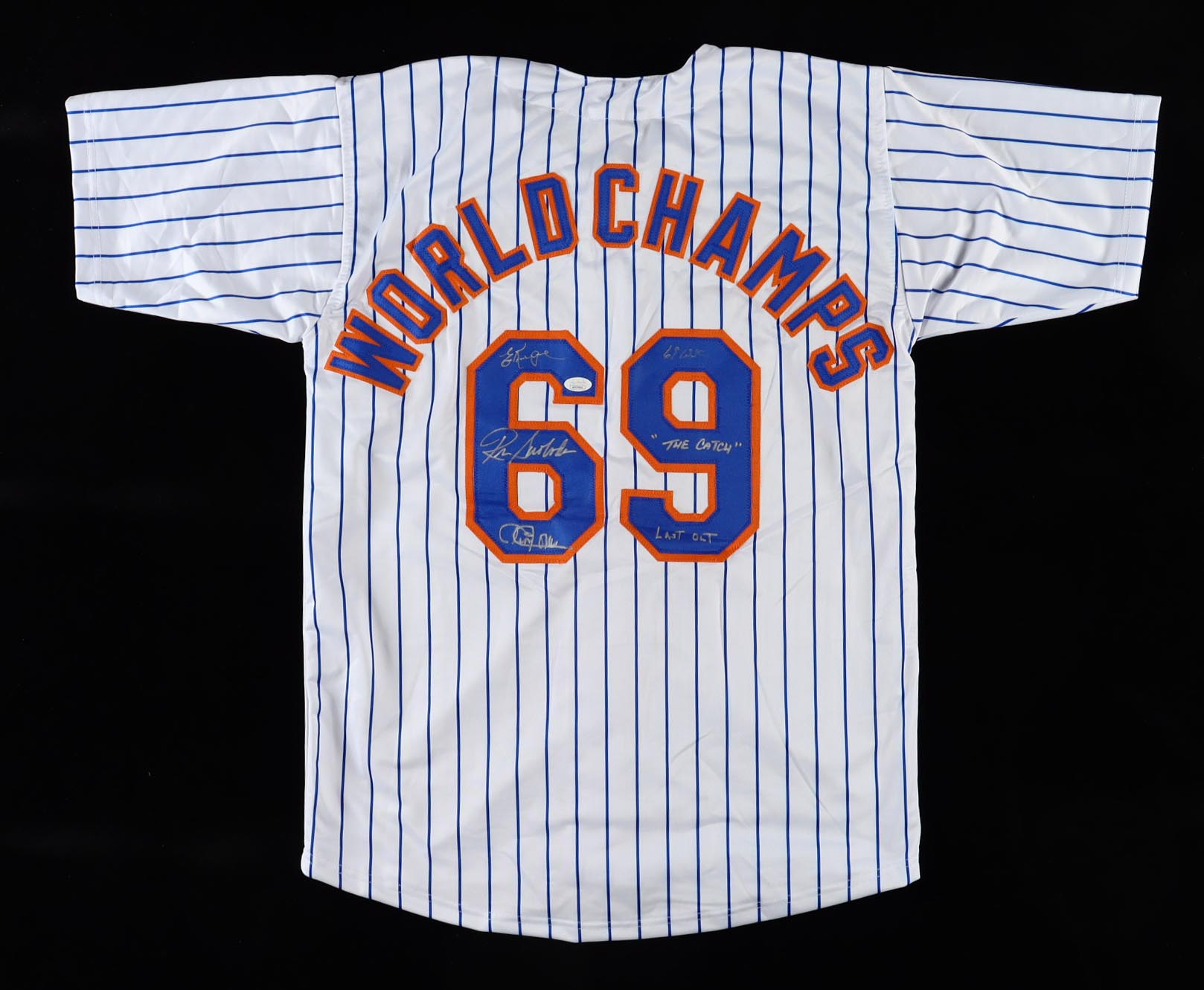 Ron Swoboda, Ed Kranpool & Cleon Jones Signed Jersey With Multiple Inscriptions (JSA) at PristineAuction.com Ron Swoboda, Ed Kranpool & Cleon Jones Signed Jersey With Multiple Inscriptions (JSA) at PristineAuction.com