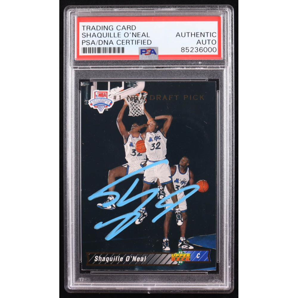 First Raft Pic Shaquille O'Neal Signed 1992-93 Upper Deck #1 SP RC / NBA First Draft ...