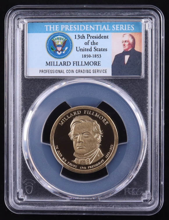2009-S U.S. Presidential Proof $1 Coin - Millard Fillmore 13th President (PCGS PR69DCAM) at PristineAuction.com 2009-S U.S. Presidential Proof $1 Coin - Millard Fillmore 13th President (PCGS PR69DCAM) at PristineAuction.com