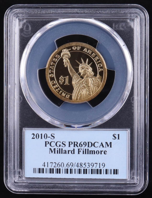2009-S U.S. Presidential Proof $1 Coin - Millard Fillmore 13th President (PCGS PR69DCAM) at PristineAuction.com 2009-S U.S. Presidential Proof $1 Coin - Millard Fillmore 13th President (PCGS PR69DCAM) at PristineAuction.com