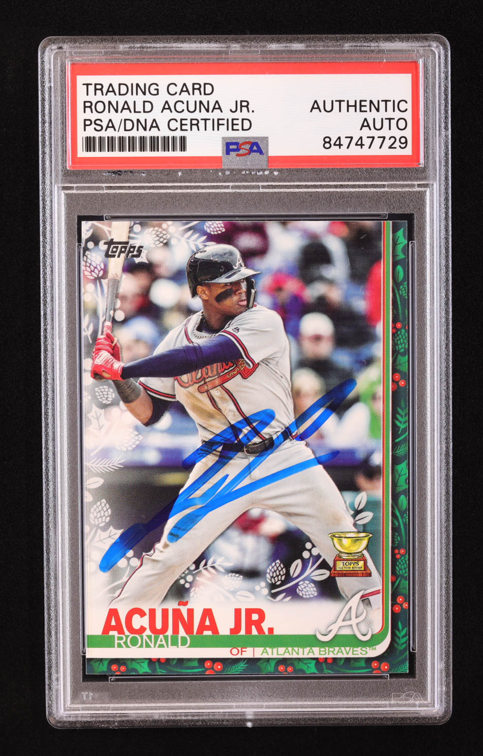 Ronald Acuna Jr. Signed 2019 Topps Walmart Holiday #HW85 (PSA) at PristineAuction.com Ronald Acuna Jr. Signed 2019 Topps Walmart Holiday #HW85 (PSA) at PristineAuction.com