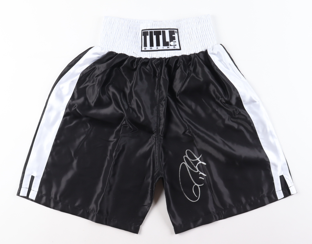 Roy Jones Jr. Signed Title Boxing Trunks (Schwartz) at PristineAuction.com Roy Jones Jr. Signed Title Boxing Trunks (Schwartz) at PristineAuction.com