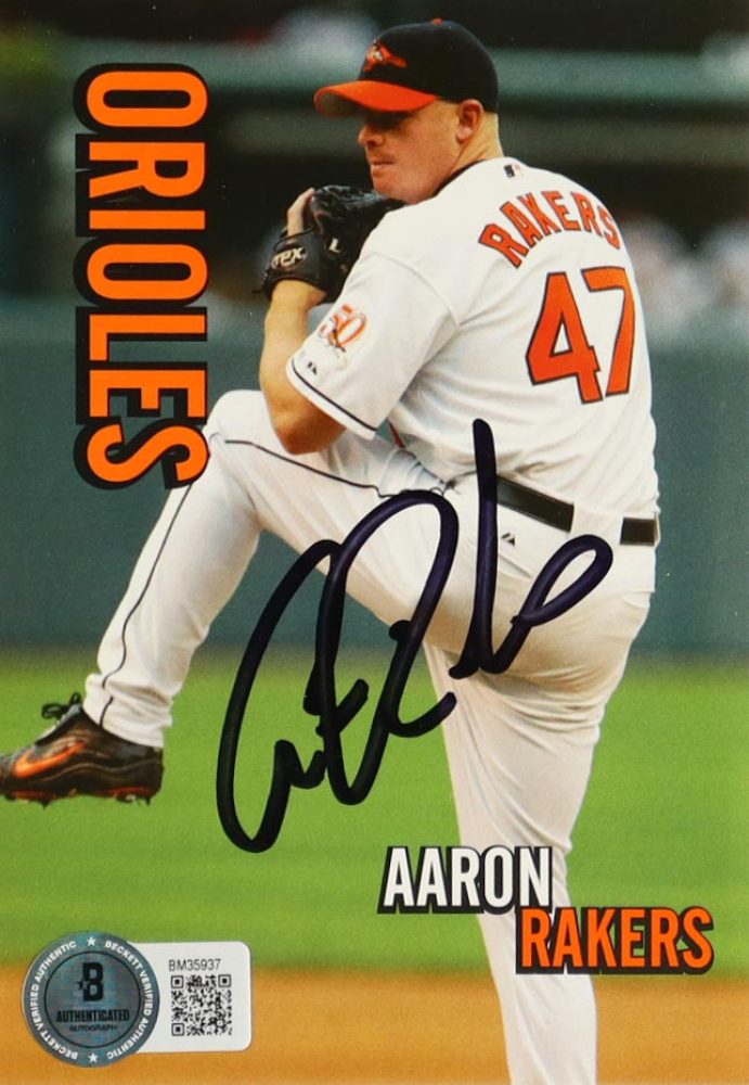 Aaron Rakers Signed Orioles 3x5 Photo (Beckett) | Pristine Auction