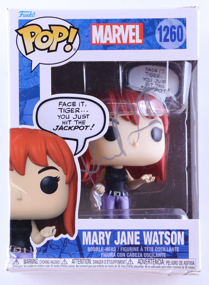 Kirsten Dunst Signed "Marvel" #1260 Mary Jane Bobble-Head Funko Pop! Vinyl Figure (ACOA) at PristineAuction.com Kirsten Dunst Signed "Marvel" #1260 Mary Jane Bobble-Head Funko Pop! Vinyl Figure (ACOA) at PristineAuction.com
