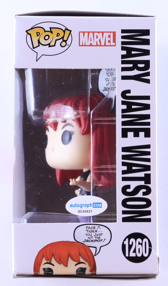 Kirsten Dunst Signed "Marvel" #1260 Mary Jane Bobble-Head Funko Pop! Vinyl Figure (ACOA) at PristineAuction.com Kirsten Dunst Signed "Marvel" #1260 Mary Jane Bobble-Head Funko Pop! Vinyl Figure (ACOA) at PristineAuction.com