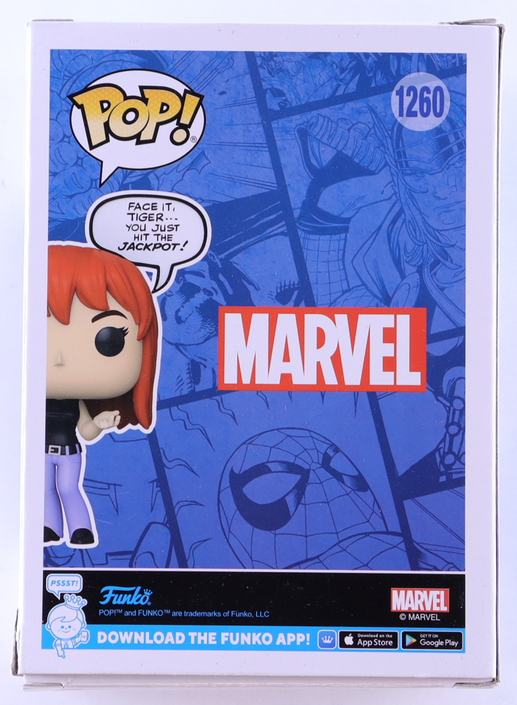 Kirsten Dunst Signed "Marvel" #1260 Mary Jane Bobble-Head Funko Pop! Vinyl Figure (ACOA) at PristineAuction.com Kirsten Dunst Signed "Marvel" #1260 Mary Jane Bobble-Head Funko Pop! Vinyl Figure (ACOA) at PristineAuction.com