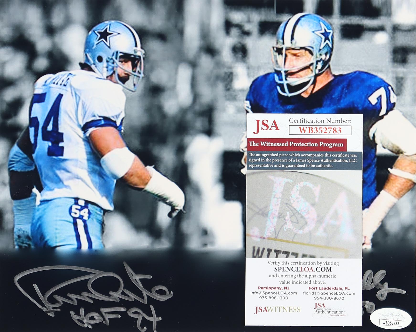 Randy White & Bob Lilly Signed Cowboys 8x10 Photo Inscribed "HOF 94" & "HOF '80" (JSA) at PristineAuction.com Randy White & Bob Lilly Signed Cowboys 8x10 Photo Inscribed "HOF 94" & "HOF '80" (JSA) at PristineAuction.com